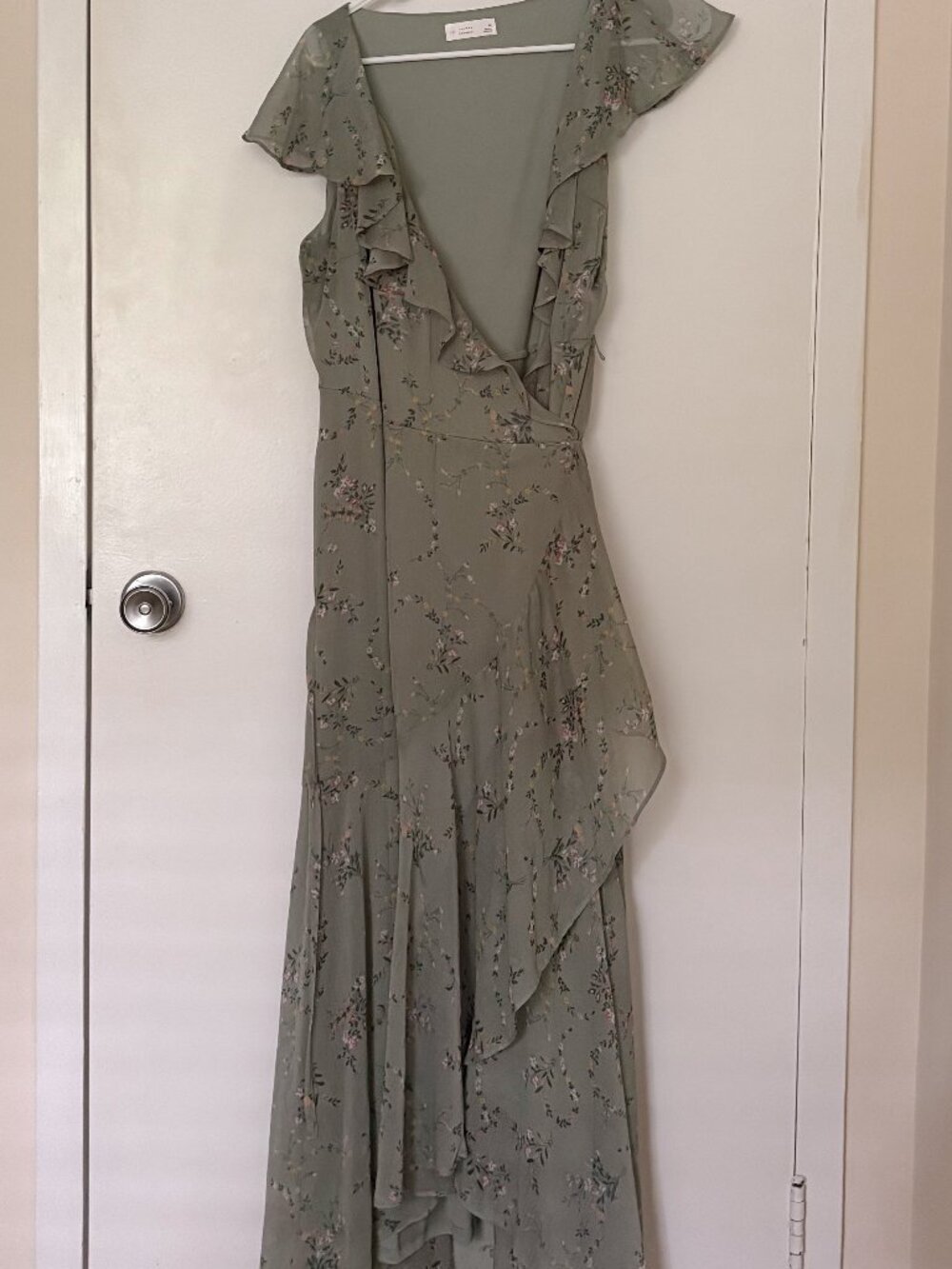 Lauren Conrad Mint Green Floral Wrap Dress